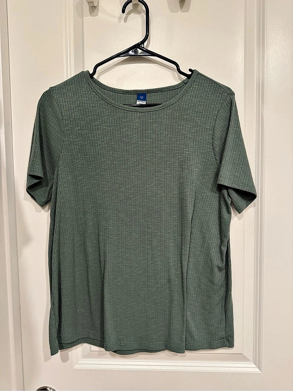 Old Navy Ribbed Short Sleeve Tee in Green Size Medium Like New